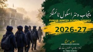 Punjab Winter School Timings 2026-27